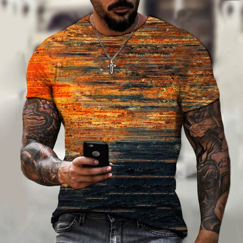 

Retro Wild Street Art 3d Printed T-shirt Men's Casual O-neck Men's Short-sleeved Funny 2021 Summer Tops