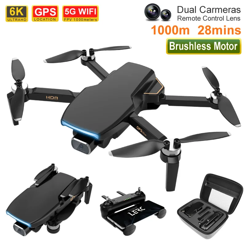 

S3 RC Lens Quadcopter With Camera 6K HD 5G Professional Aerial Photography Drone GPS Helicopeter Intelligent Return Follow Me