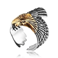 mens flying eagle ring high quality metal fashion casual party jewelry gift