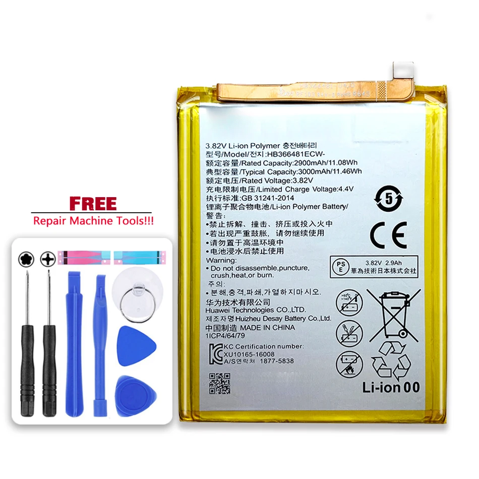 

HB366481ECW Battery For Huawei P10 Lite / P20 Lite P10Lite / P20Lite Batery with Tracking Number