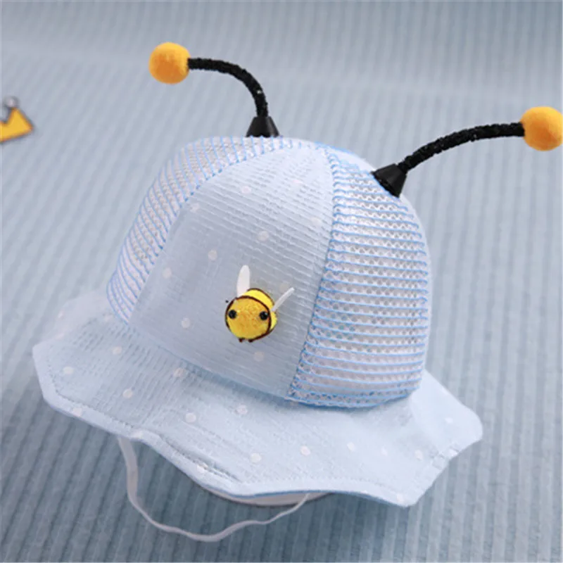 Girl Baby Summer Pink Bucket Hats Ventilation Cute Hollow Petal-Shaped Brim Small Bee Shape Sunscreen Hat Outing Sunshade | Аксессуары