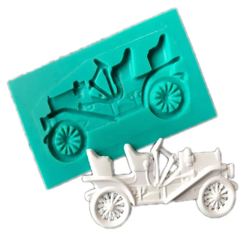 

Vintage Car Shape Silicone Mold Fondant Cake Decorating Tools Chocolate Cupcake Baking Gumpaste Mold
