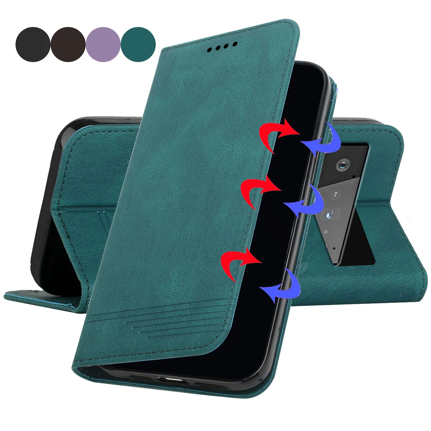 

Luxury Magnetic Leather Flip Case for Google Pixel 6 Pro Pixel6 6Pro Wallet Stand Cards Solt Phone Book Cover Pixel6Pro Cases