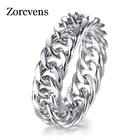 Женское кольцо из нержавеющей стали 316L в виде кубинской цепи