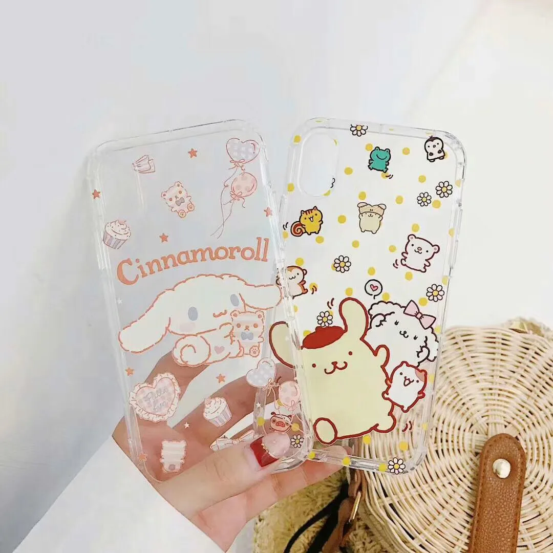 Милый мультфильм ЯПОНИЯ Sanrio Purin Soft oroll мягкий чехол для телефона iphone 11 Pro Max X XS Xr 7 8 6 s Plus рельефная задняя крышка Coque