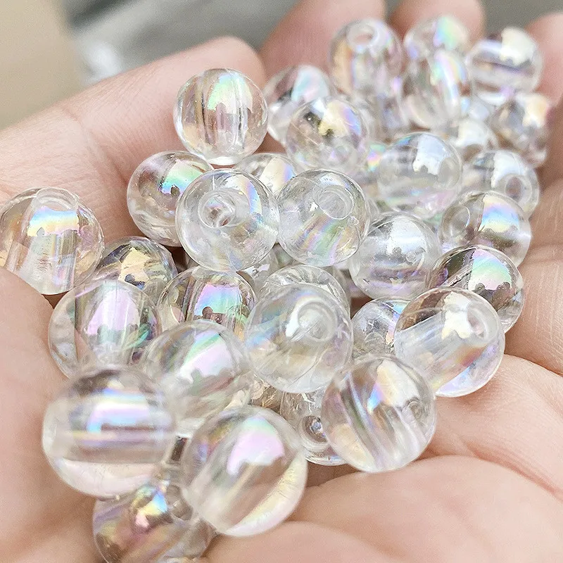 

DIY Jewelry Findings AB Colors Clear White Acrylic Round Gumball Beads 6mm 8mm 10mm 12mm 14mm Girls Earring Necklace Bracelets
