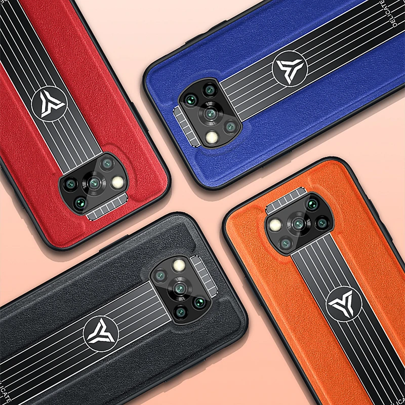 

Magnetic Mobile case Matte Leather Silicone Case for Xiaomi Little Poco X3 NFC Mi 9T Note 10 Lite Pro, Redmi Note 8 9 Pro 9S 9A