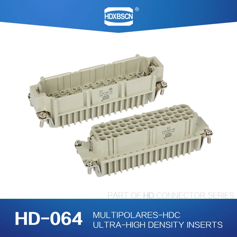 HDXBSCN промышленный прямоугольный сверхмощный разъем HDC HD-064 core 10A 250V