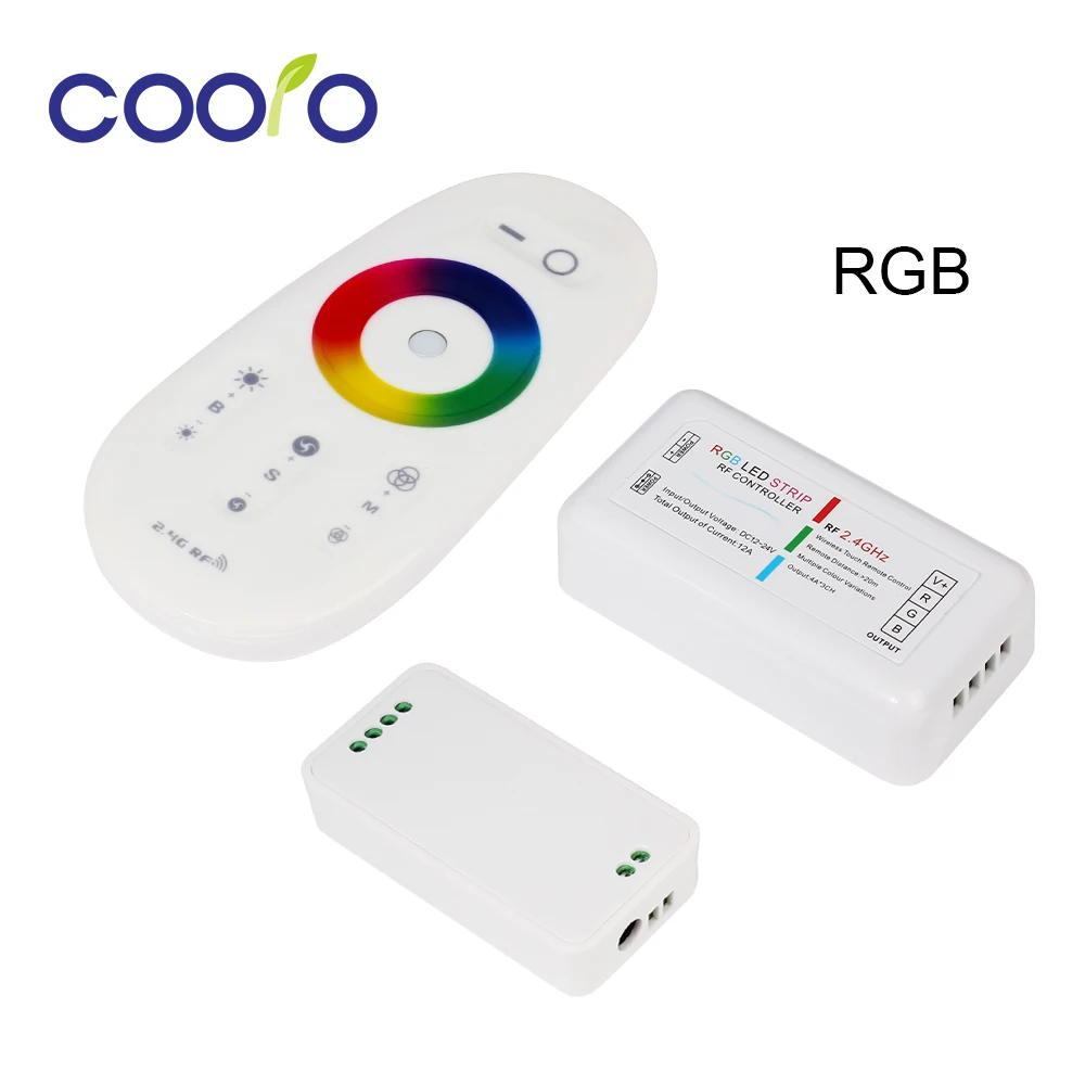 Сенсорный экран LED RGB контроллер 2 4G беспроводной DC12-24V сенсорный РЧ пульт