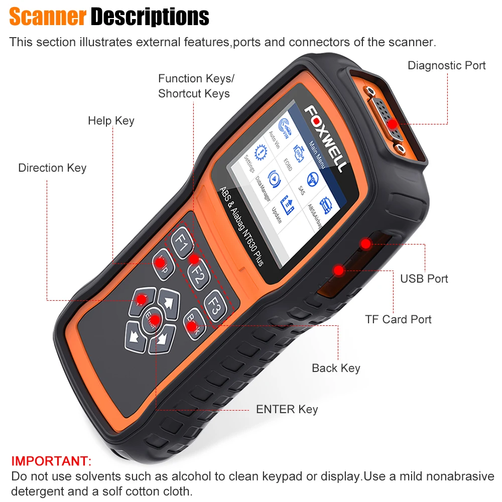 

FOXWELL NT630 Plus OBD2 Scanner ABS Airbag SRS Reset Engine Code Reader OBD2 Automotive Scanner Crash Data lifetime Free Update