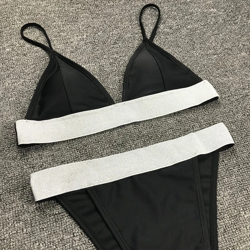 Блестящие стразы горячее бикини комплект из двух предметов женский