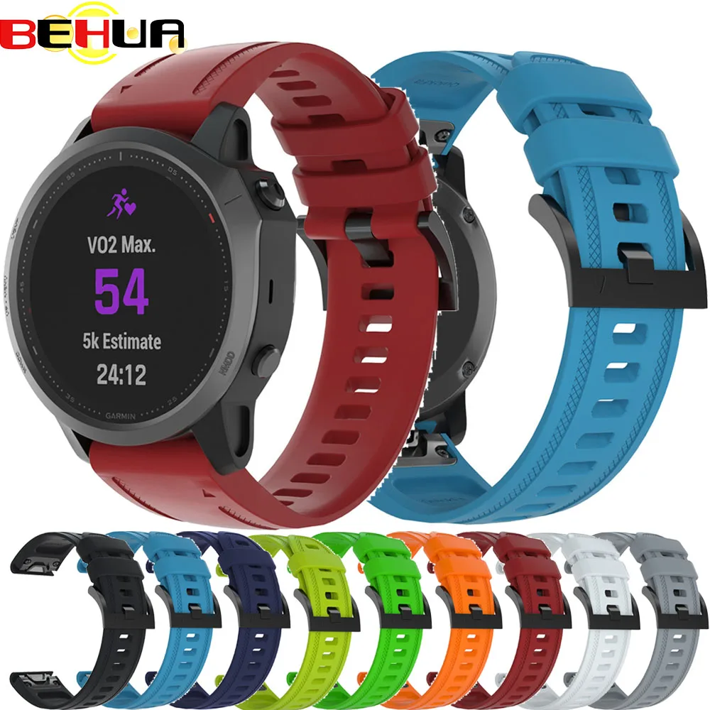 

Ремешок для смарт-часов Garmin Fenix 6S 5S Plus, силиконовый, 20 мм