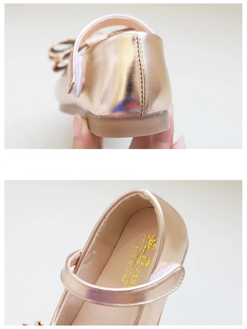 

Girls leather shoes 2021 new fall soft bottom shallow mouth bow princess shoes kids fashion shoes