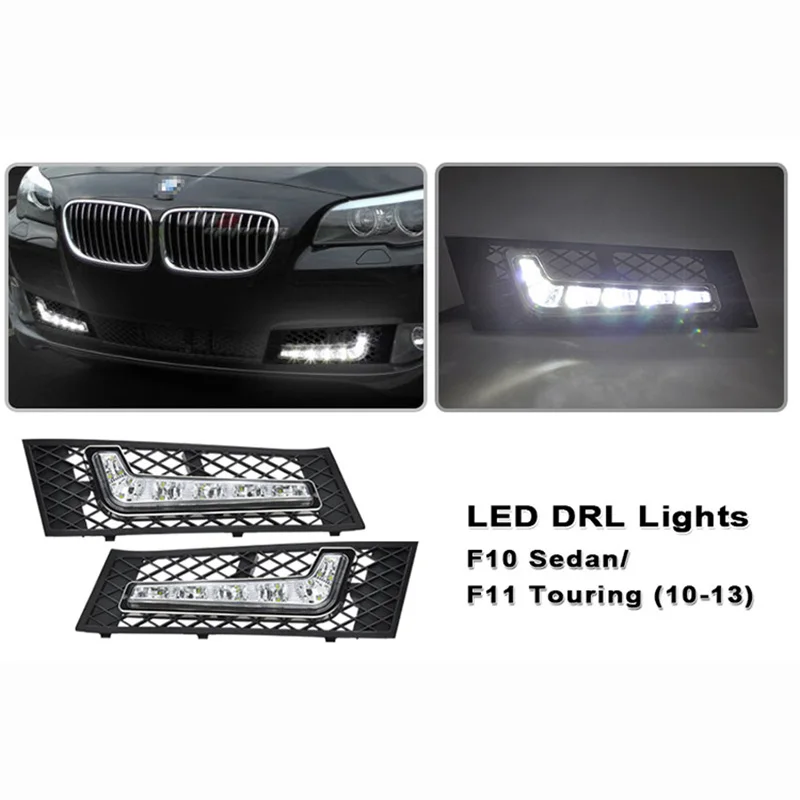 Передний бампер Led DRL Дневной ходовой светильник для BMW F10 Sedan 10-11 F11 Touring 2010-2013