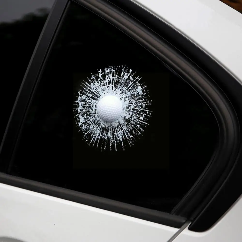 Автомобильная 3D наклейка белый мяч для гольфа футбол баскетбольная модель