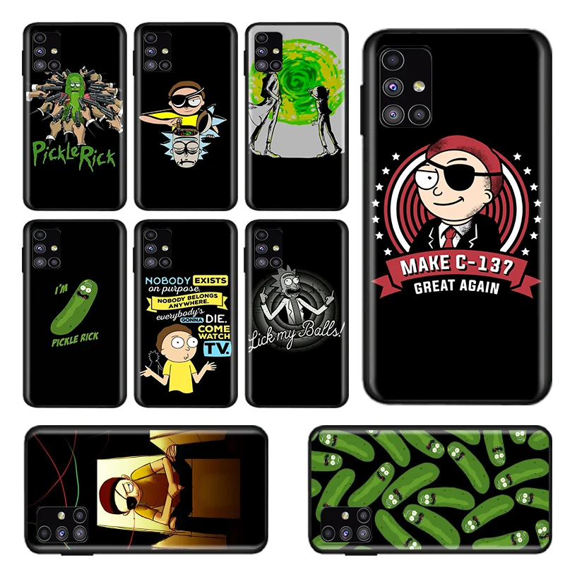

Anime Rick Cool For Samsung Note 20 10 Pro Plus Lite 9 8 Ultra F12 F62 F41 F22 F32 F42 F52 Black TPU Phone Case Capa