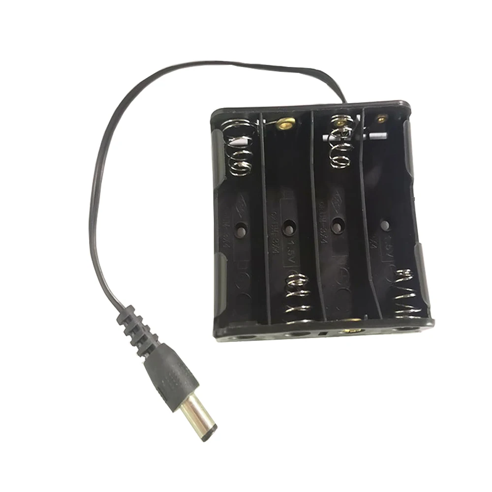 4 х АА держатель батареи чехол Слот пластиковый ящик для хранения с DC головкой