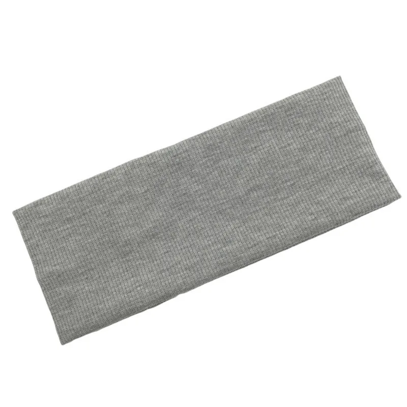 

QCOOLJLY Solid Color Women Headband Ins Hair Accessories Popular Girl Knitted Wide-brim Elastic Yoga Sports Headband