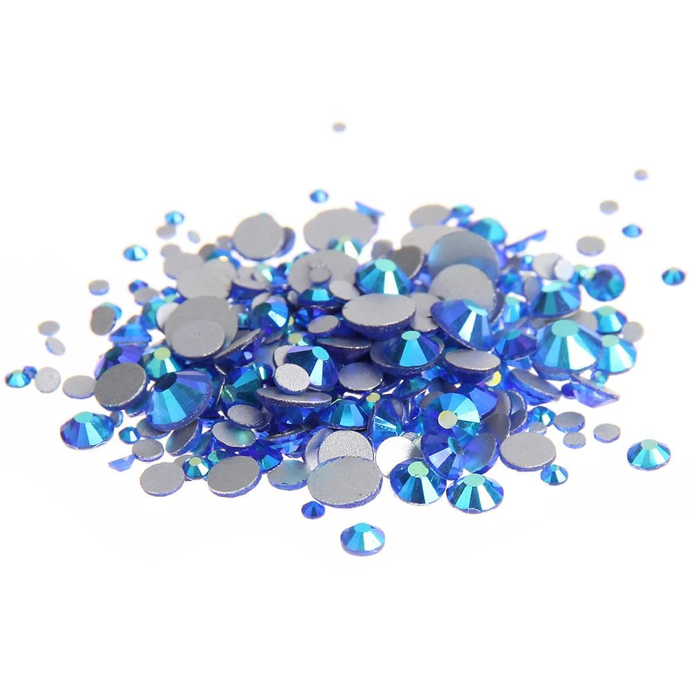 Темно синий/Сапфир АВ SS3 SS30 Б ез исправлений стразы с плоской задней кристалл