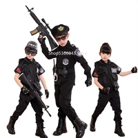 children policeman costumes kids police uniform boys girls army policemen cosplay clothing suit halloween party carnival gift