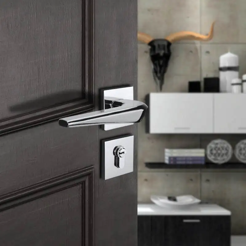 Цинковый сплав замок для межкомнатной двери современный минималистичный