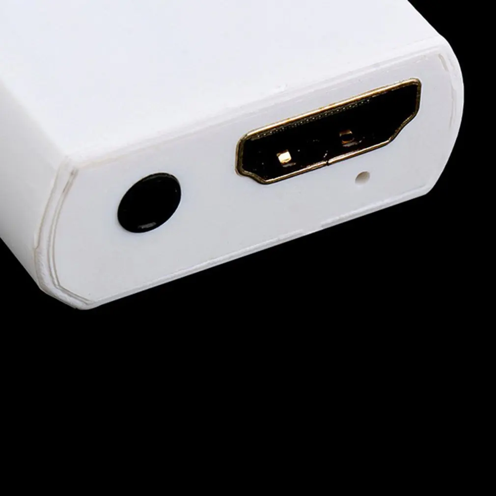 3 5 мм стерео аудио разъем белый Пластик совместимому с HDMI адаптер HDMI/DVI