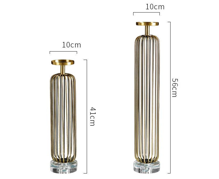 Аксессуары для украшения дома металлические золотые в форме клетки птицы статуя