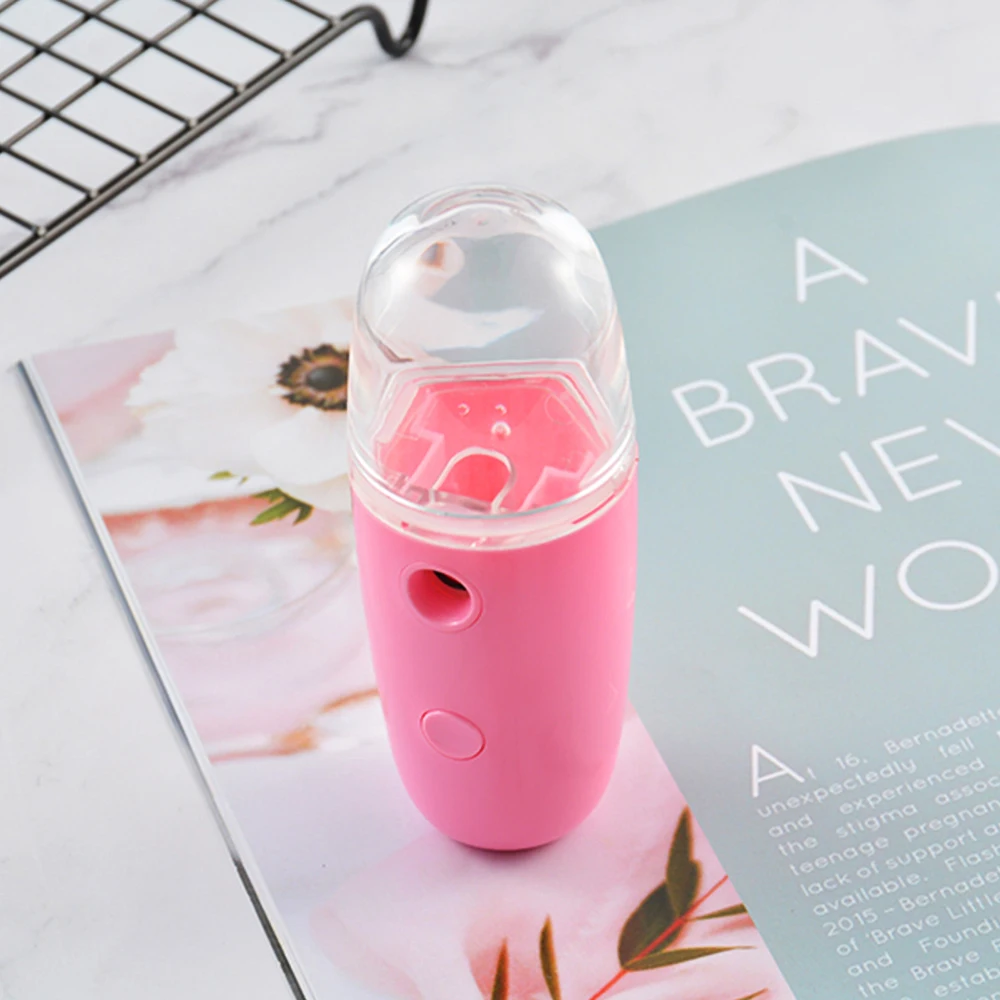 

30ml USB Rechargable Humidifier Air Diffuser Handheld Water Ultrasonic Nano Essential Car Oil Steamed Face With Light For Home