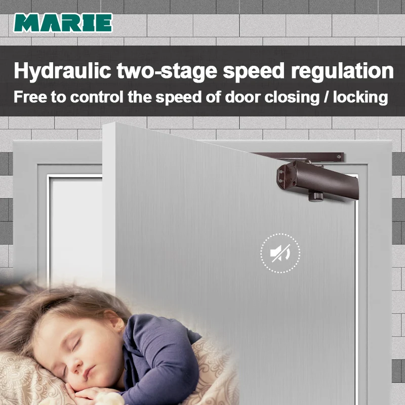 Коричневый цвет двери ближе системы безопасности регулируемое