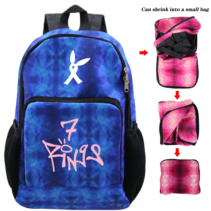 knapsack 5 Ариана Гранде рюкзак складной упакованный рюкзак женский мужской рюкзак для подростков мальчиков и девочек сумки для ноутбука/дорожные сумки Machila Escolar - Цвет: knapsack 5