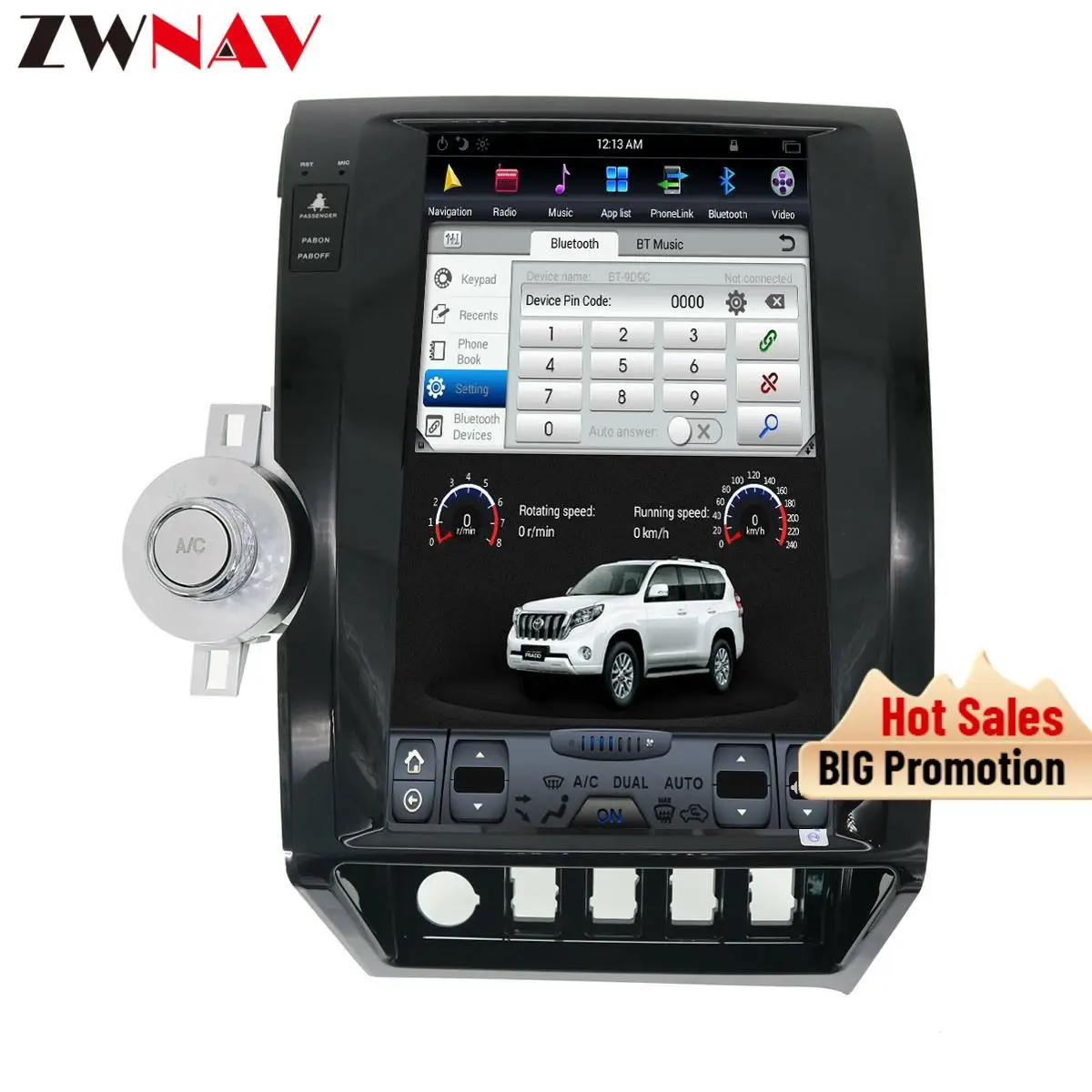 Автомобильный мультимедийный DVD плеер Tesla style Android 8 1 большой экран для Toyota Tundra 2007