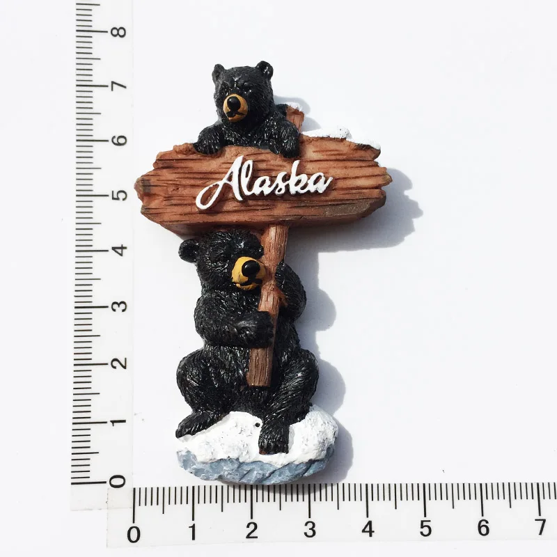 Магнит на холодильник (Аляска США) креативный для путешествий памятных поделок 3D