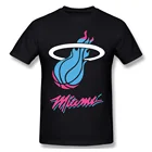 Miami Heat Logo прохладный и забавные платья для кормящих мам без рукавов, Модная хлопковая футболка футболки