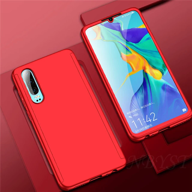 Красный Роскошный 360 полный защитный чехол для телефона huawei Y9 Y7 Prime Y6 Pro чехол для huawei Y7 Y6 Y5 P Smart Plus Z чехол - Цвет: Красный