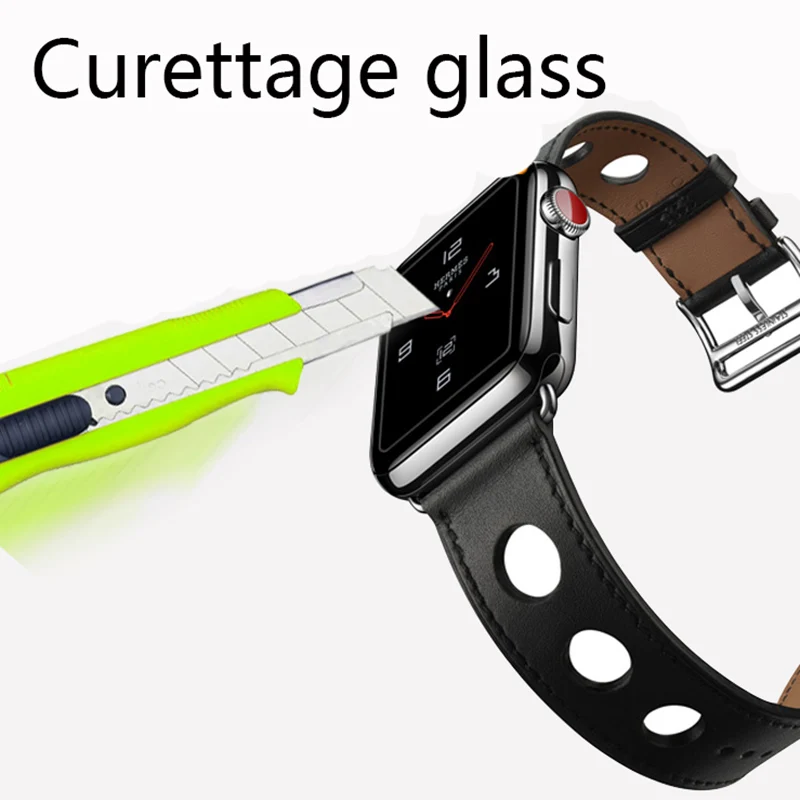 Полное покрытие закаленное стекло для Apple Watch 1/2/3 полная защитная крышка экрана 38