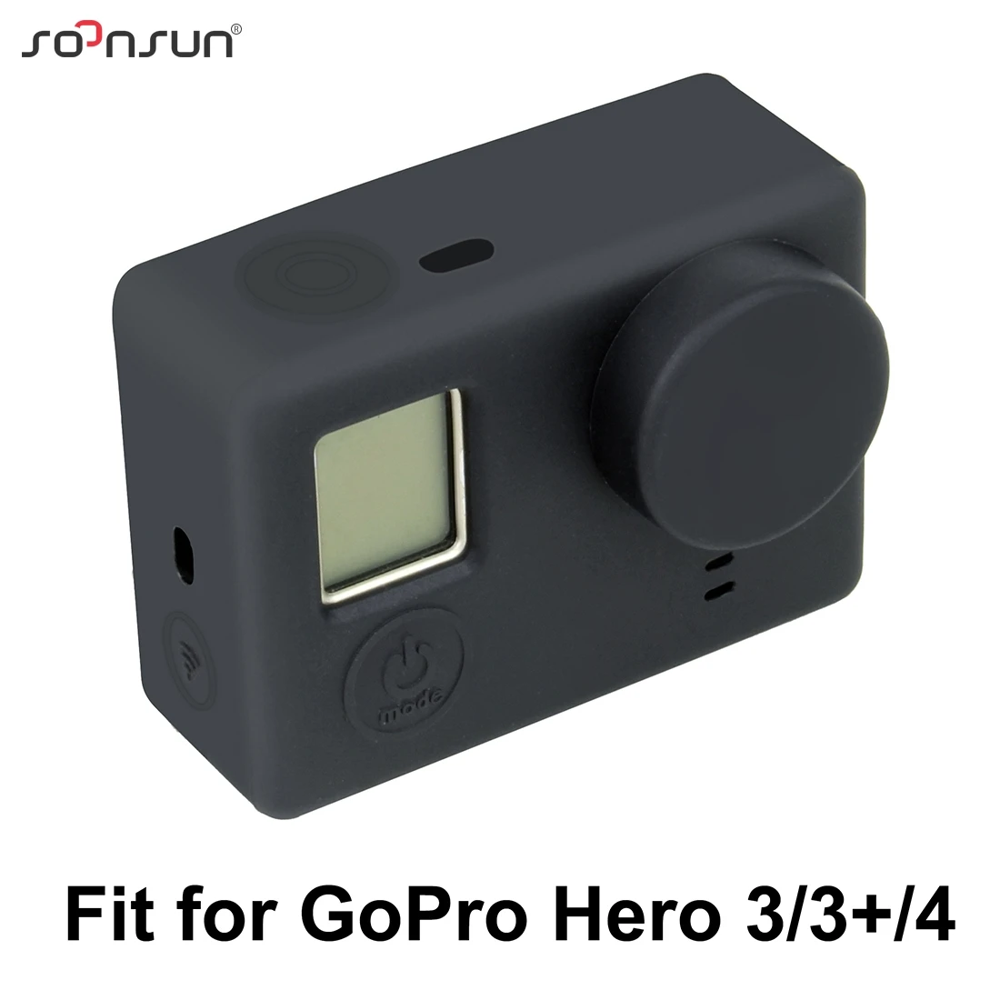 Силиконовый резиновый защитный чехол SOONSUN с крышкой для объектива камеры GoPro Hero 4 3