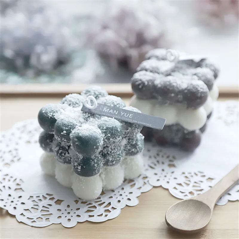 Силиконовые свечи прессформы торта 3D кубик нескольких шарики Fondant (сахарная)