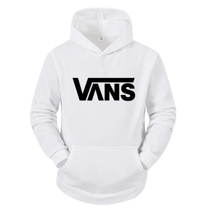 

2021 new creative sexy men and women leisure sports hoodie Vans solid color print outdoor sports hoodie