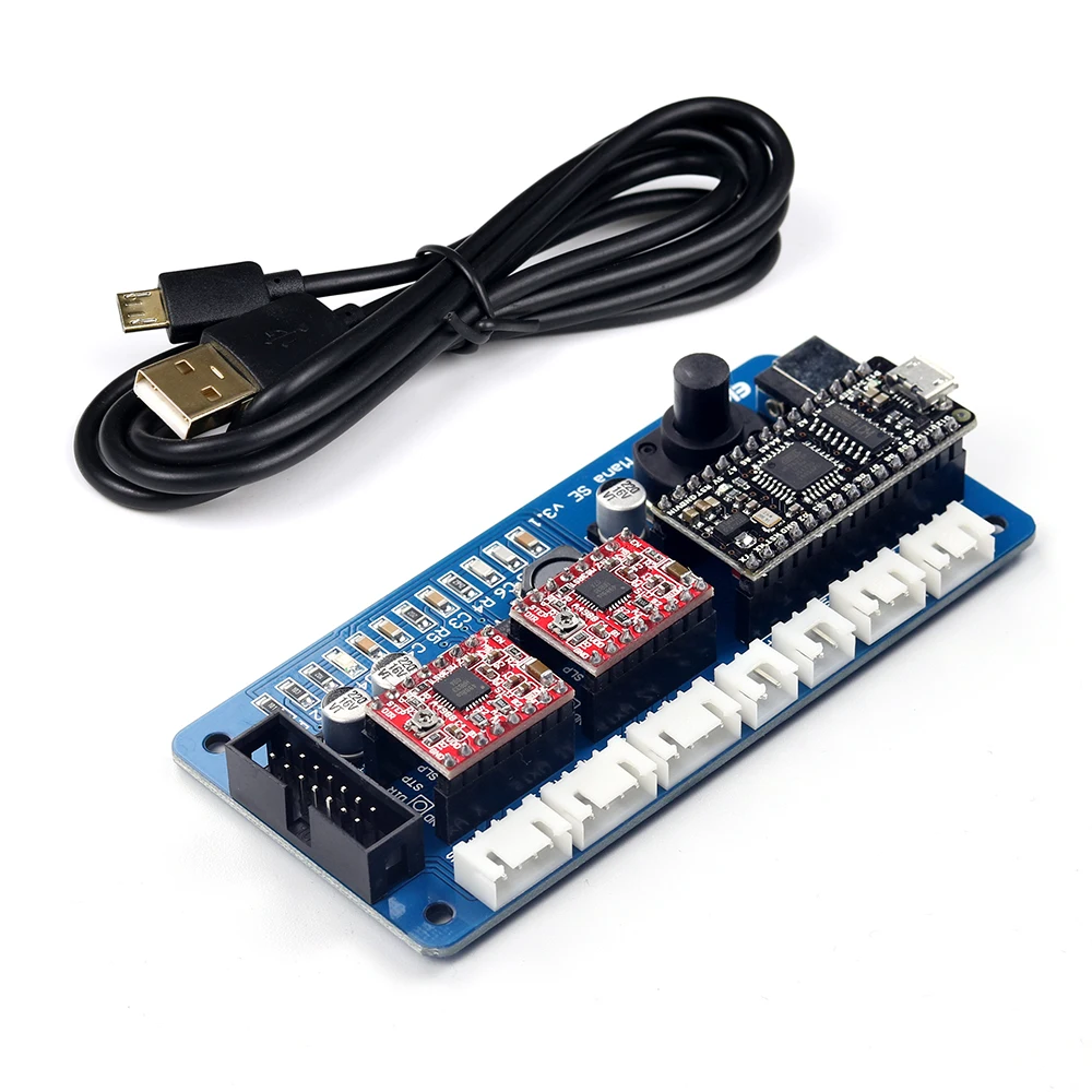 EleksMaker EleksMana SE XY 2 оси шаговый двигатель контроллер контроллера плата, панель управления для DIY Лазерный гравер
