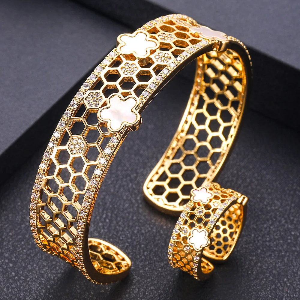 Jankelly на руку люксовый уникальный браслет кольцо Ювелирные наборы для женщин