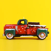 xmas ornamentsvintage metal classic rustic pickup red truck christmas tree home office decor children gift