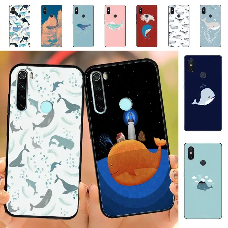 

YNDFCNB Ocean Big Fish Whale Phone Case for Redmi Note 8 7 9 4 6 pro max T X 5A 3 10 lite pro