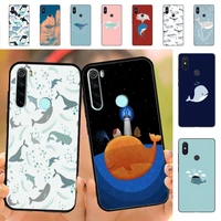 yndfcnb ocean big fish whale phone case for redmi note 8 7 9 4 6 pro max t x 5a 3 10 lite pro
