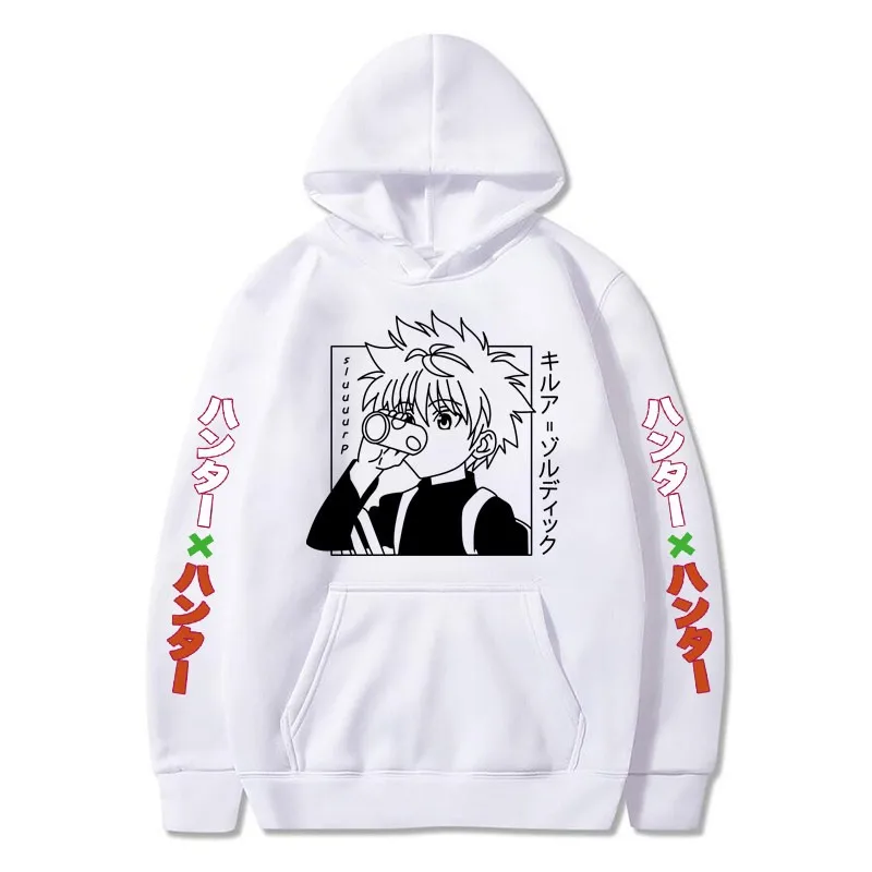 

Kawaii Hunter X Hunter Hoodies Men Women Long Sleeve Sweatshirt Killua Zoldyck Anime Manga Hoodies Bluzy Tops Clothes