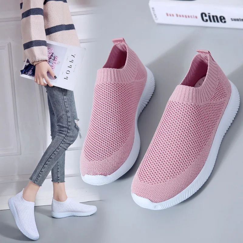 Women Loafers Casual Breathable Ladies Socks Shoes Lightweight Summer Woman's Mesh Sneakers Lovers Walking Footwear Big Size