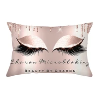 beauty eyes eyelash cushion cover makeup eyeshadow cushions pillow cover for sofa home decor red lips pillow cases 30x50 white