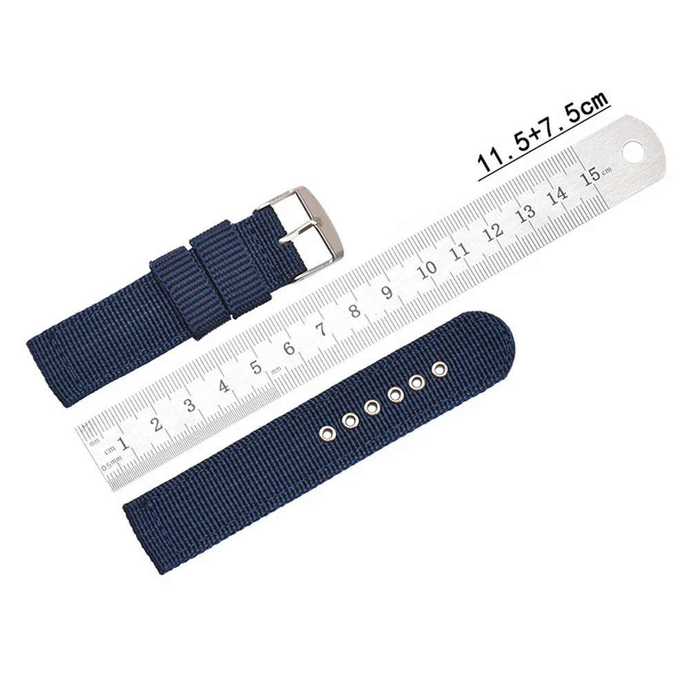 

16mm 18mm 20mm 22mm 24mm Waterproof Nylon Strap Universal Replacement Canvas Watch Band