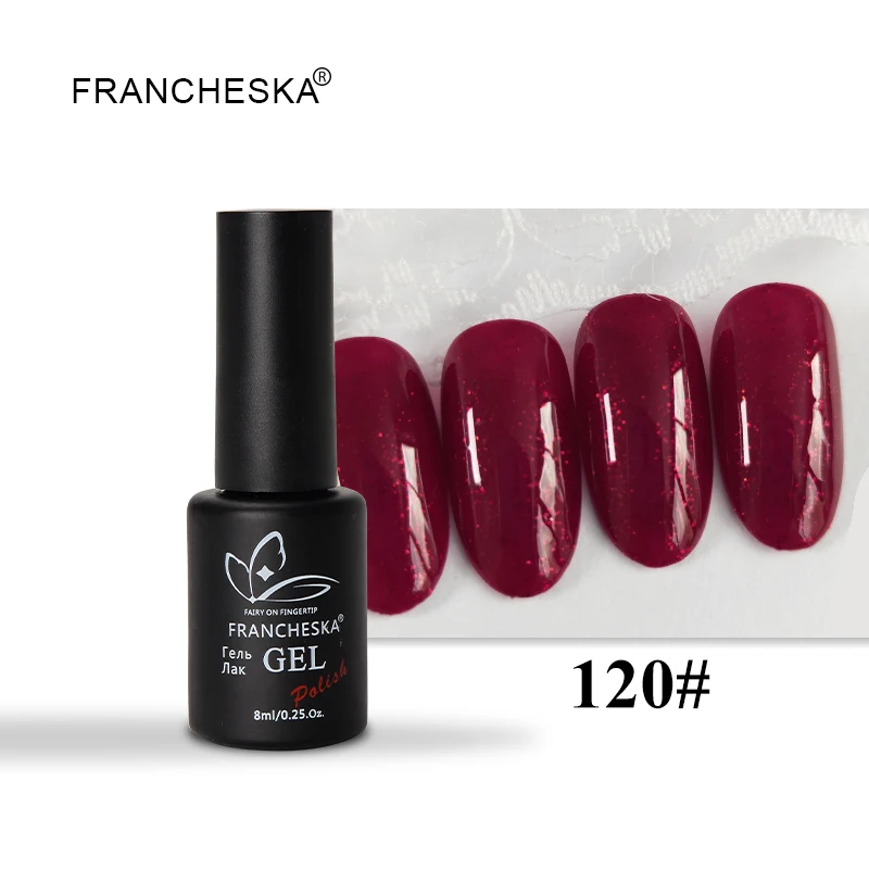 Color UV gel 120 Francheska резиновое Базовое покрытие верхнее покрытие базовый топ набор oje Унас гель лак nagels spulletjes дизайн ногтей lakiery hybrydowe гель лак - Цвет: Color UV gel 120