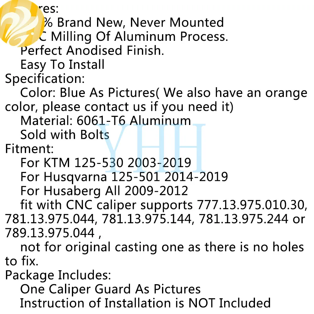 

Rear Aluminum Caliper Guard Off-Road Motorcycle For KTM 125-530 2003-2019 Husqvarna 125-501 2014-2019 Husaberg All 2009-2012