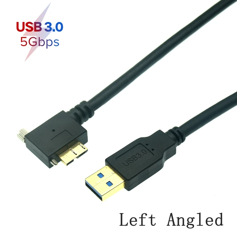 Кабель USB 3 0 a-b Micro B угловой 90 градусов вправо влево вверх вниз со стопорными